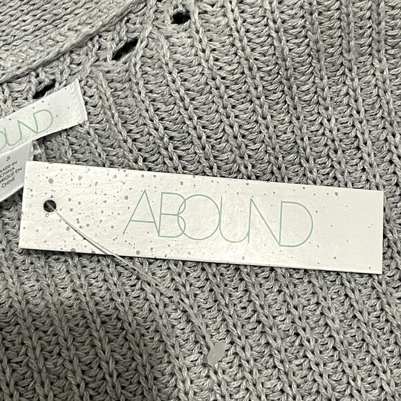 Abound Cardigan Sweater Grey Open Front Longline Size Small NEW - Picture 7 of 7